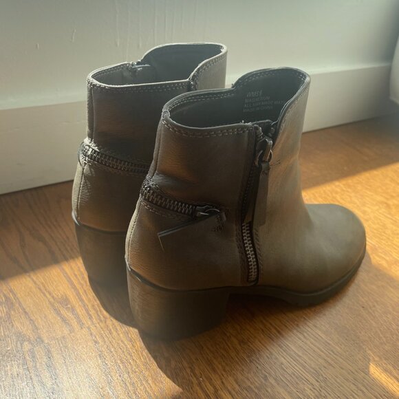 Gray Zip Ankle Boots - Picture 2 of 2